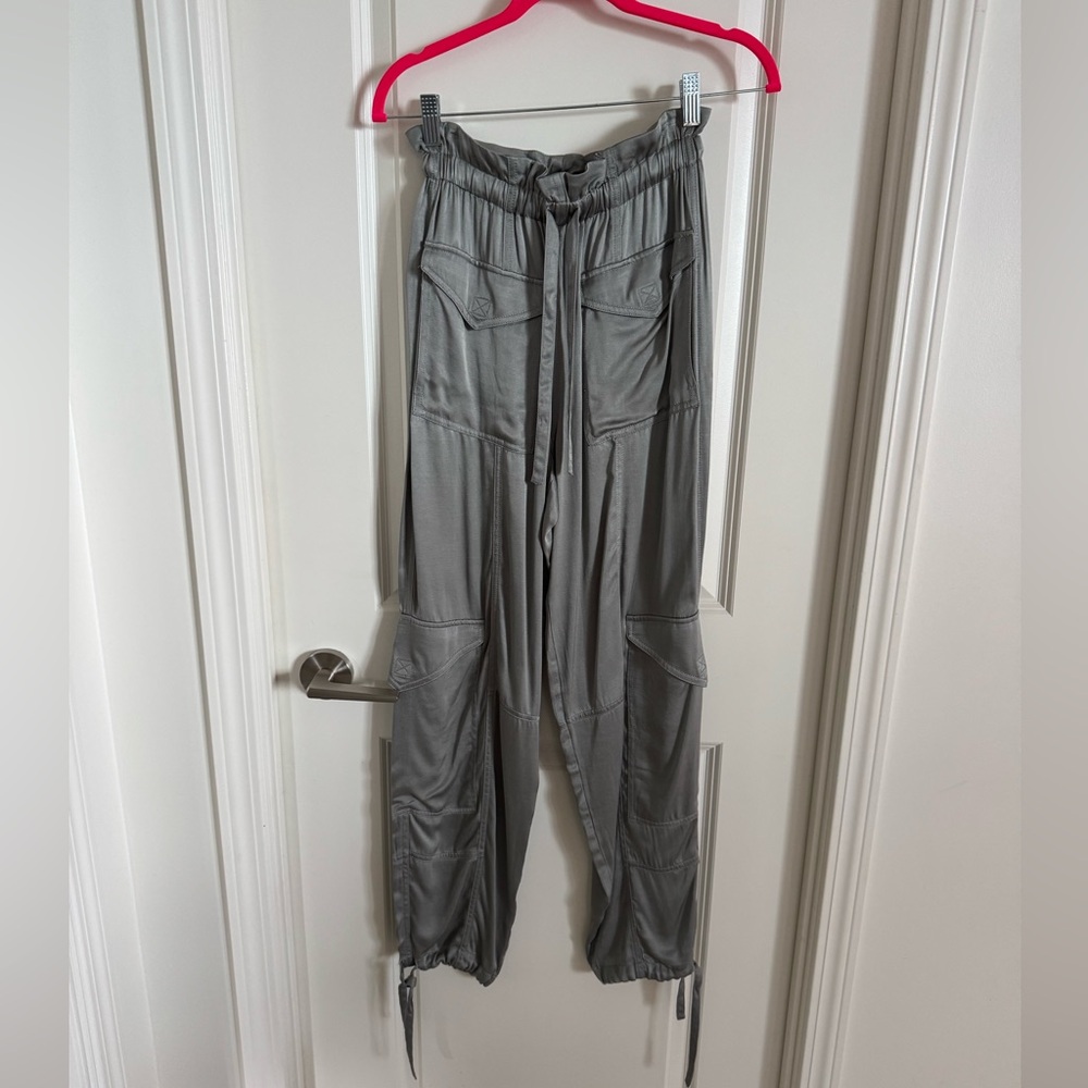Ganni Silver Grey Cargo/Track Pants